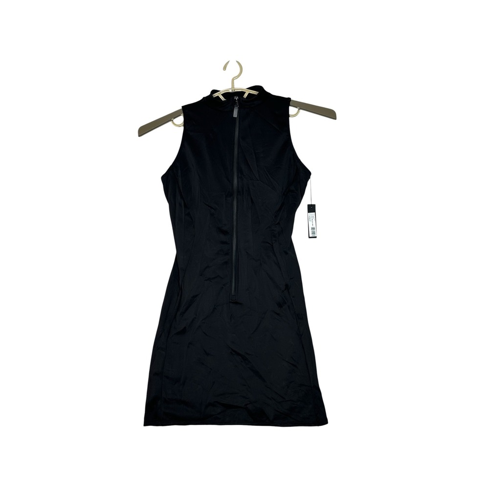 TA3 Black Sleeveless Surfy Zip-Front Women’s Dress